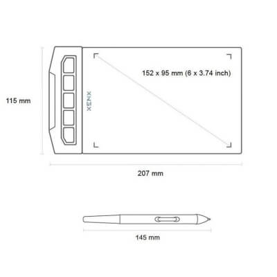 Графический планшет для рисования Xenx X1-640-3